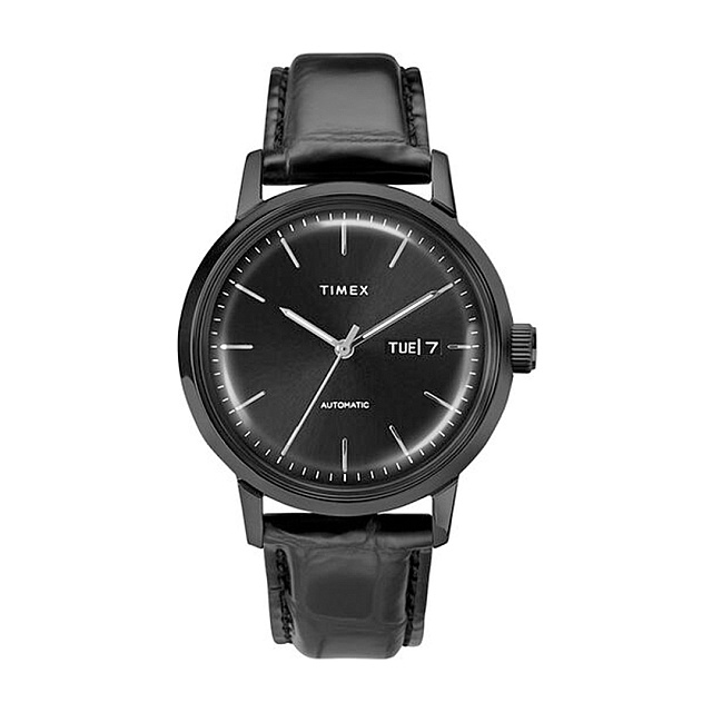 Marlin® Automatic Day-Date 40mm Leather Strap - Blac...